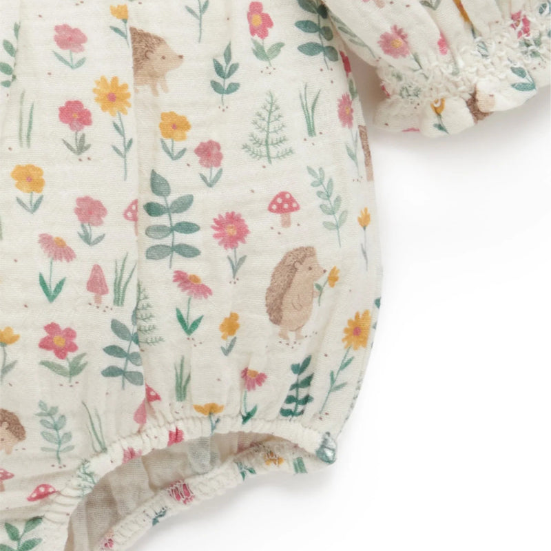 Hedgehog Crinkle Cotton Bodysuit