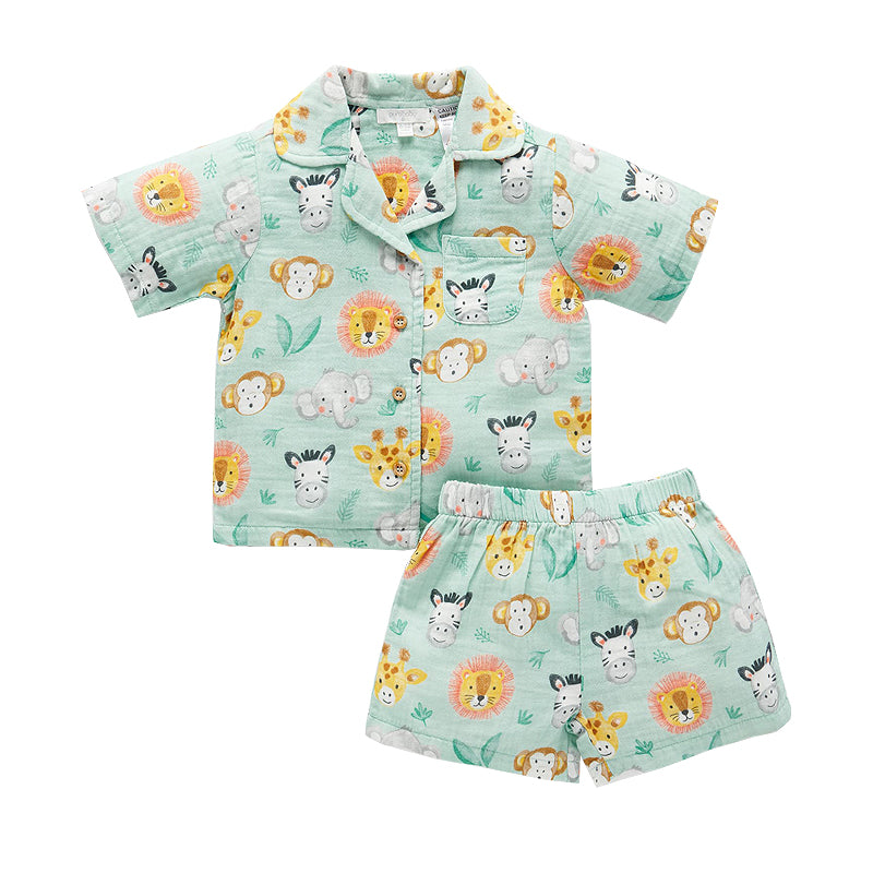 Safari Heads Short Crinkle PJ Set