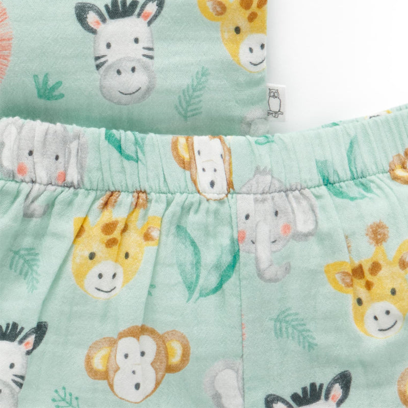 Safari Heads Short Crinkle PJ Set