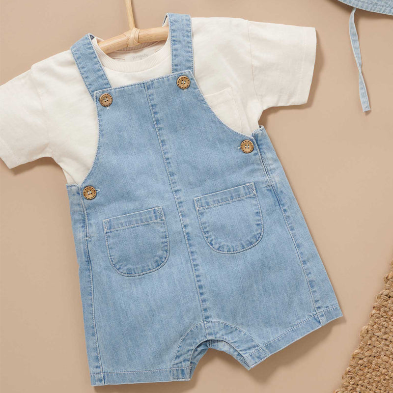 purebaby baby toddler denim overall