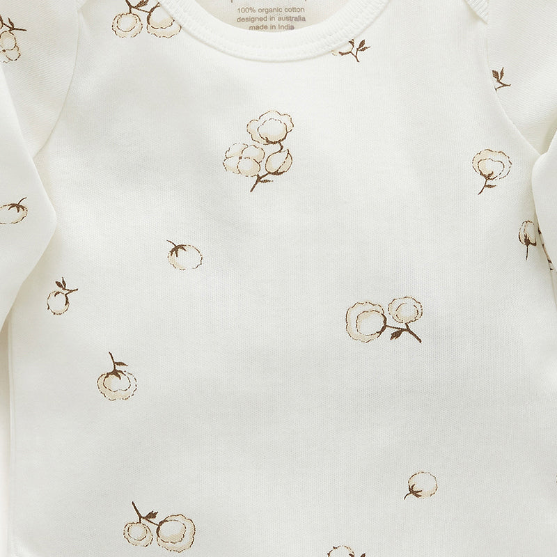 Easy Neck L/S Bodysuit Vanilla Cottonbud (Pack of 2)