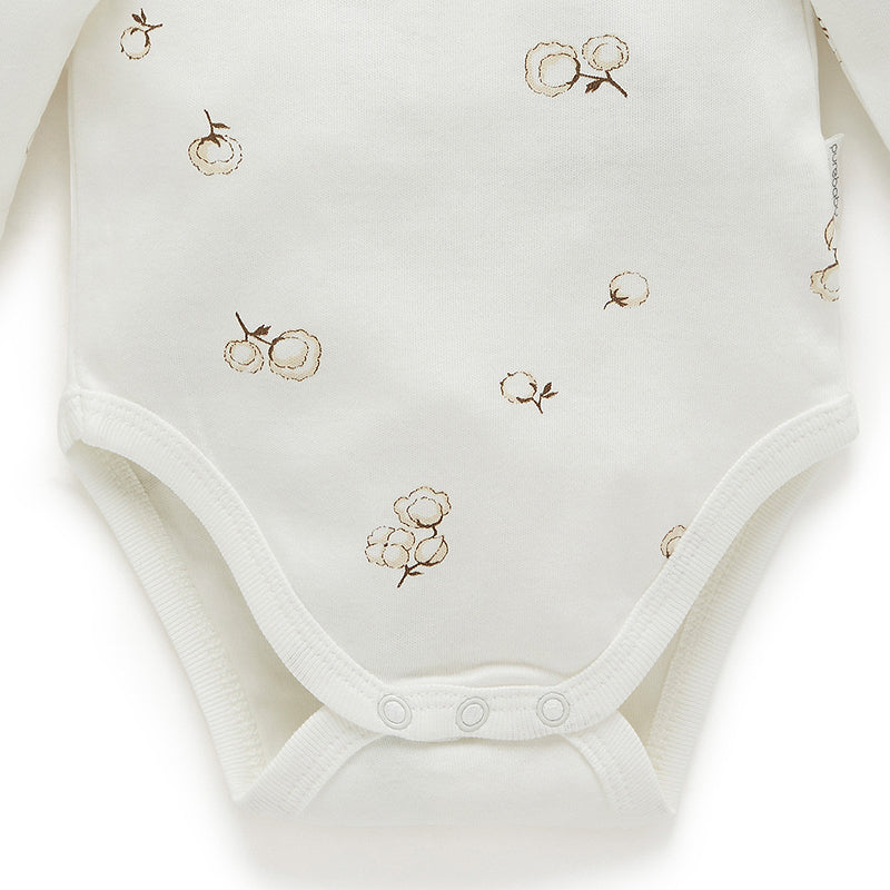 Easy Neck L/S Bodysuit Vanilla Cottonbud (Pack of 2)