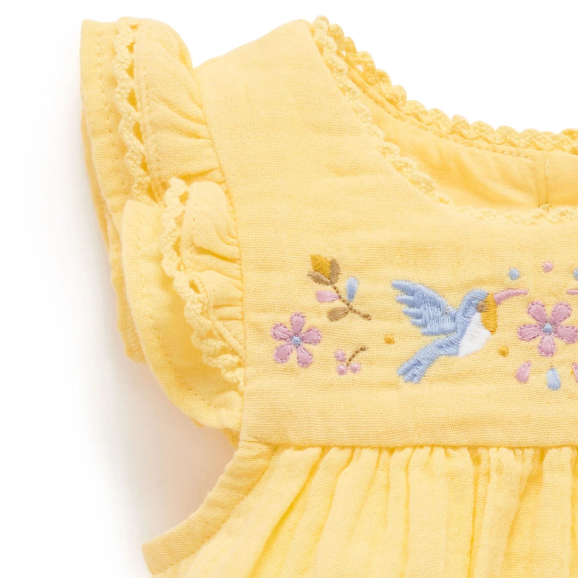 baby floral yellow one piece lace girl