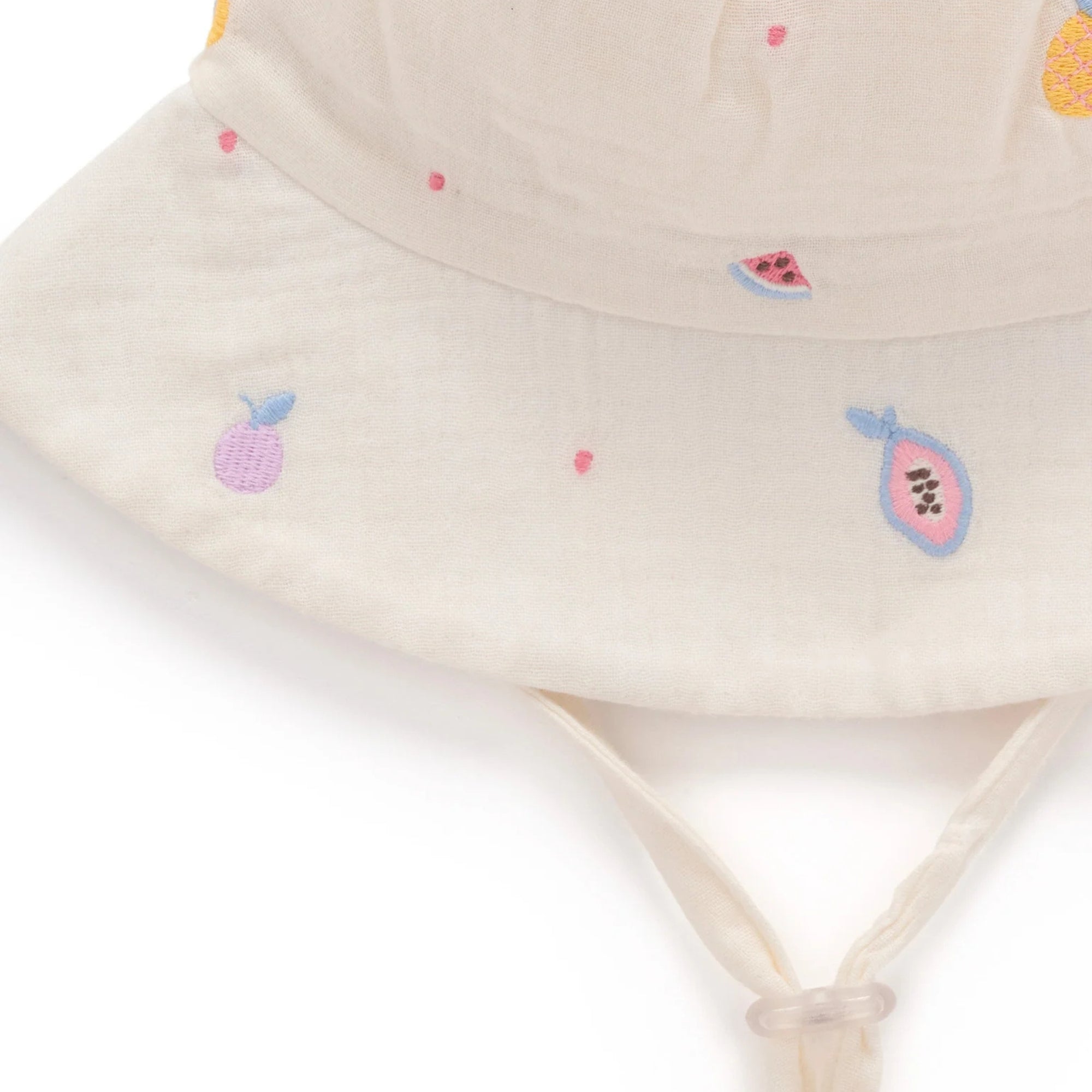baby toddler outdoor sun hat fruit print