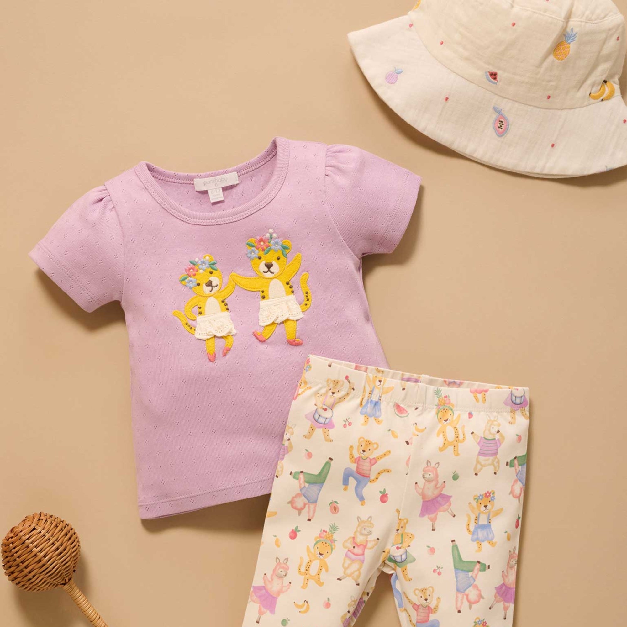 baby toddler outdoor sun hat fruit print