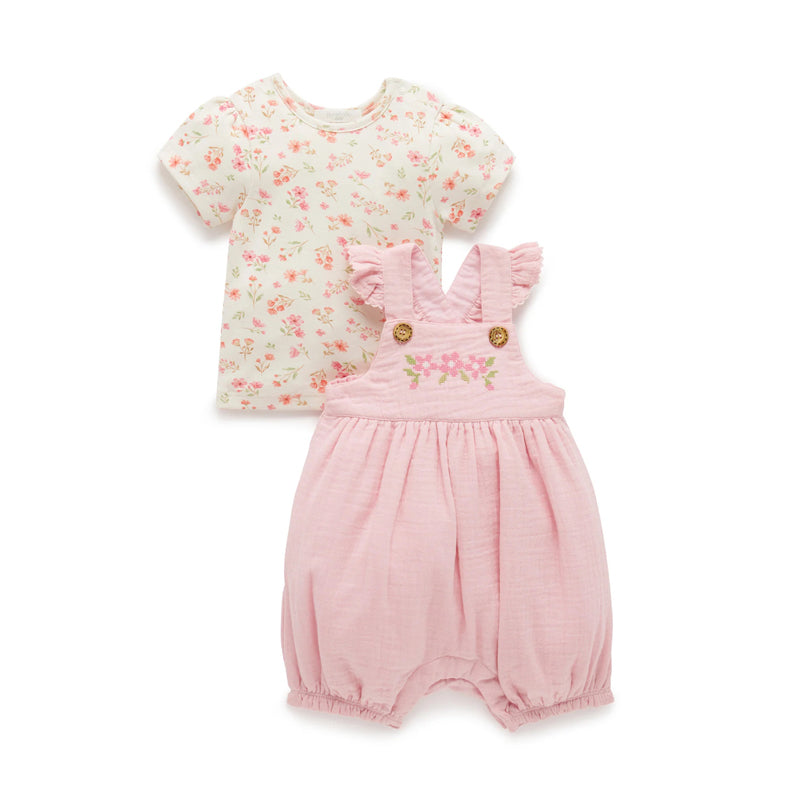 purebaby seaside embroidered set organic cotton baby clothes