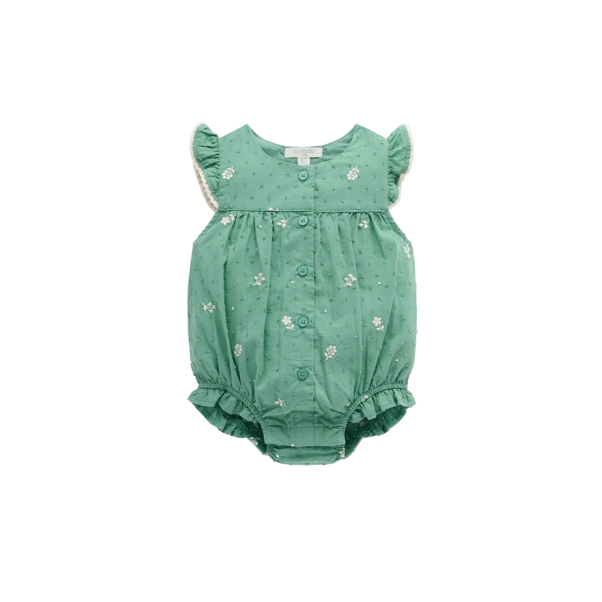 baby wearing purebaby organic festive embroidered bodysuit baby christmas outfit