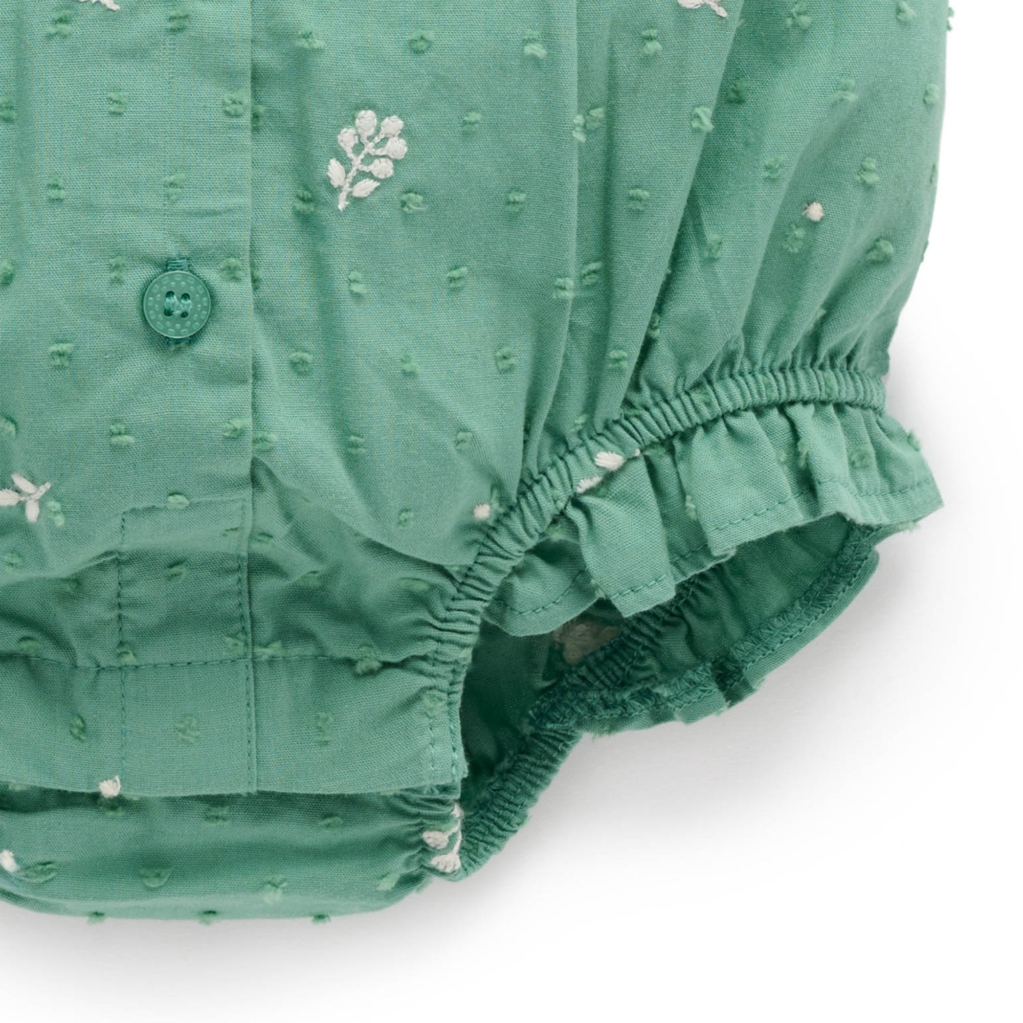 baby wearing purebaby organic festive embroidered bodysuit baby christmas outfit