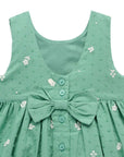 baby kids purebaby organic festive embroidered green dress baby girl christmas outfit