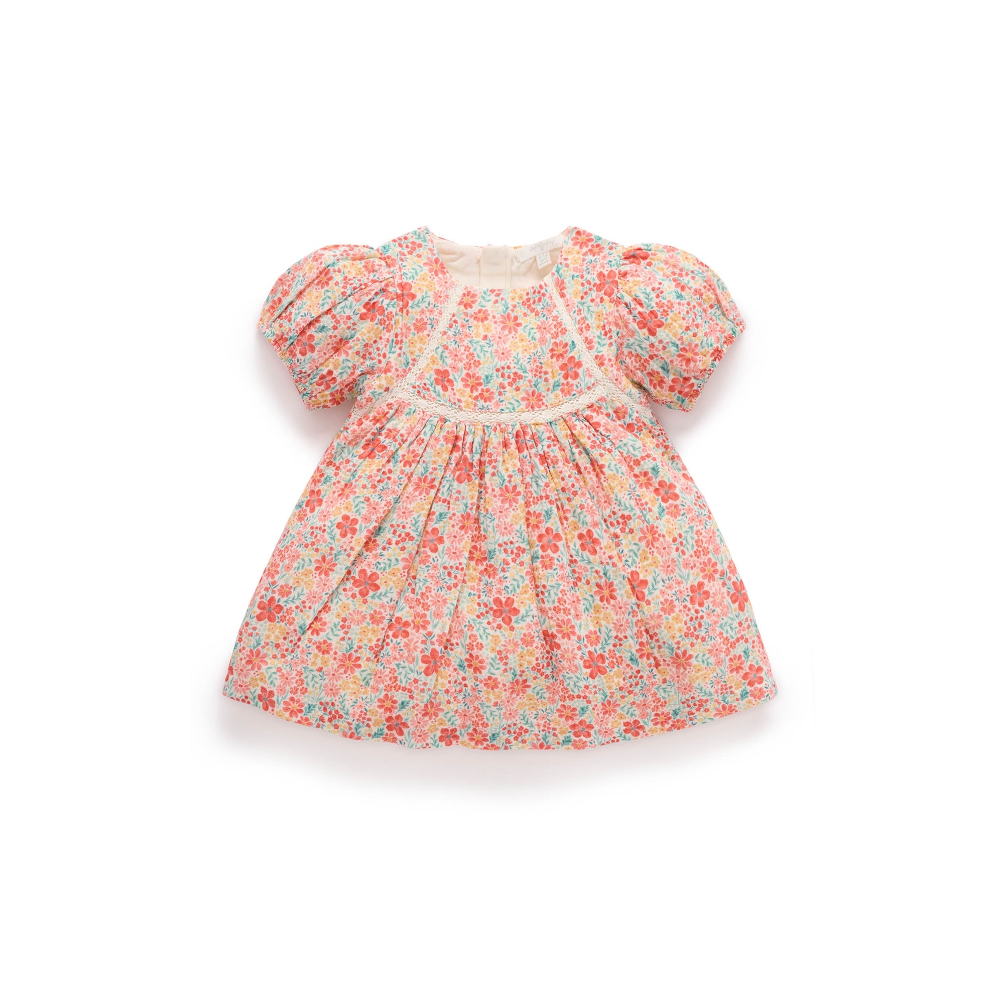 purebaby organic festive floral dress baby girl dress christmas outfit