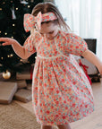 purebaby organic festive floral dress baby girl dress christmas outfit