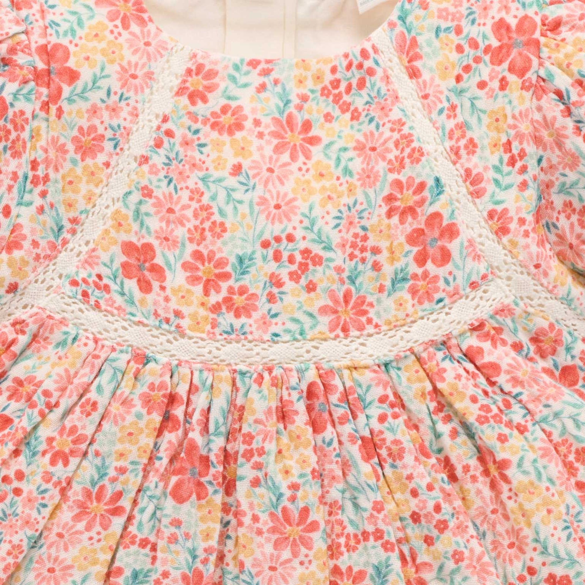 purebaby organic festive floral dress baby girl dress christmas outfit