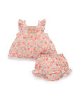 purebaby organic fsetive floral set baby girl floral outfit