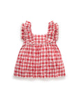 purebaby organic heart gingham dress baby girl christmas valentine day outfit