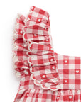 purebaby organic heart gingham dress baby girl christmas valentine day outfit