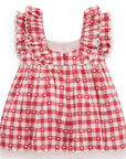 purebaby organic heart gingham dress baby girl christmas valentine day outfit
