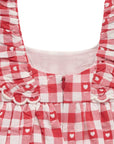 purebaby organic heart gingham dress baby girl christmas valentine day outfit