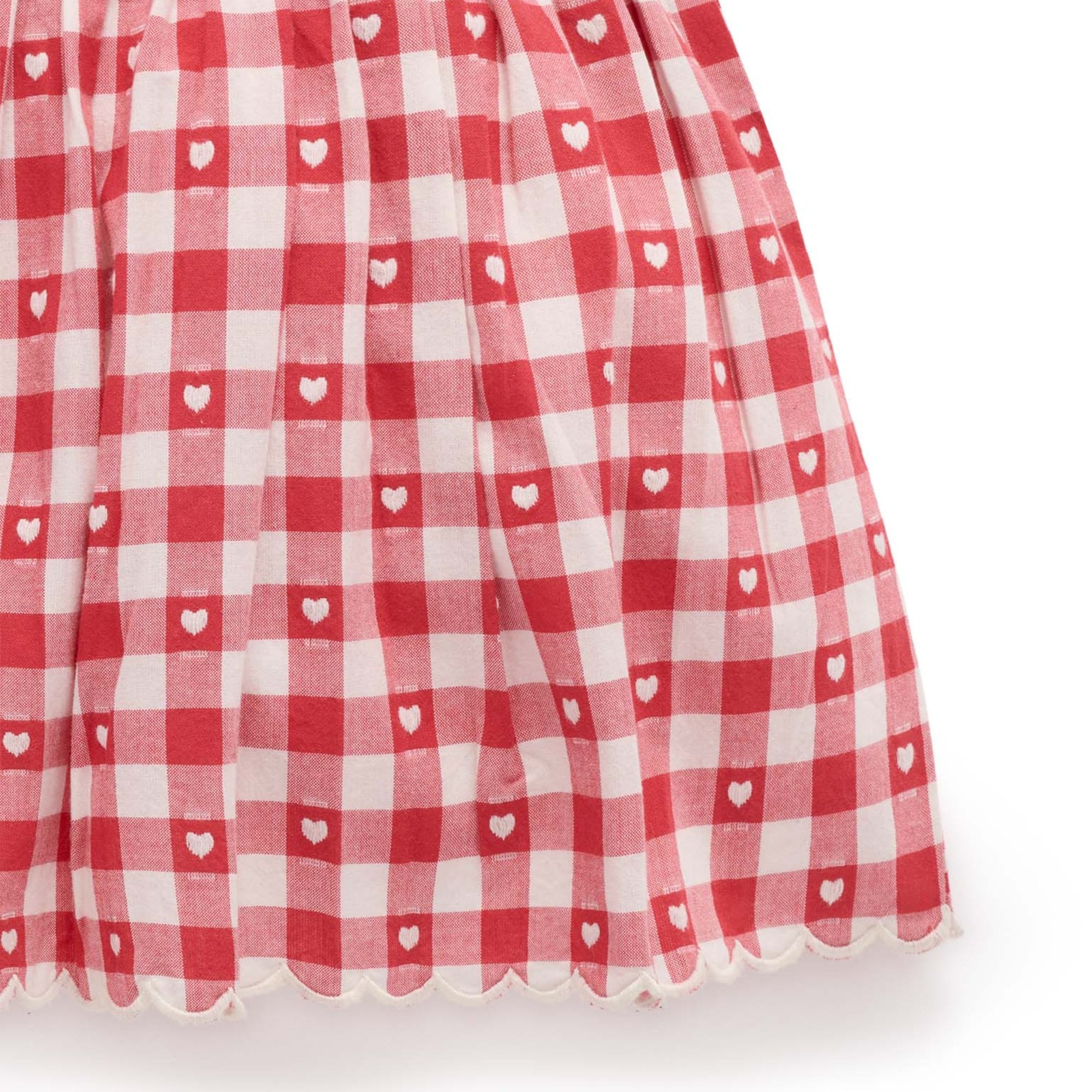 purebaby organic heart gingham dress baby girl christmas valentine day outfit
