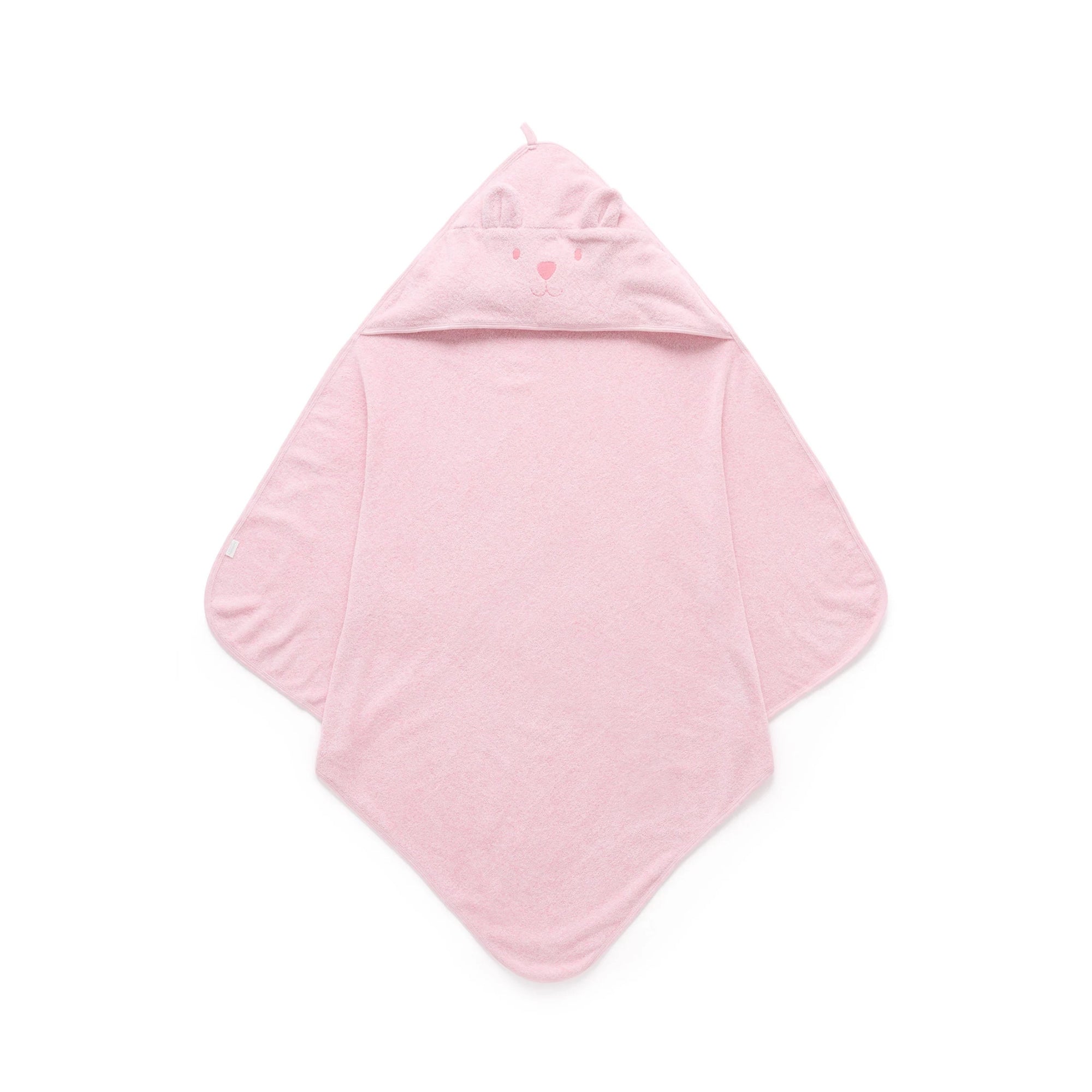 pink hooded organic cotton towel newborn baby
