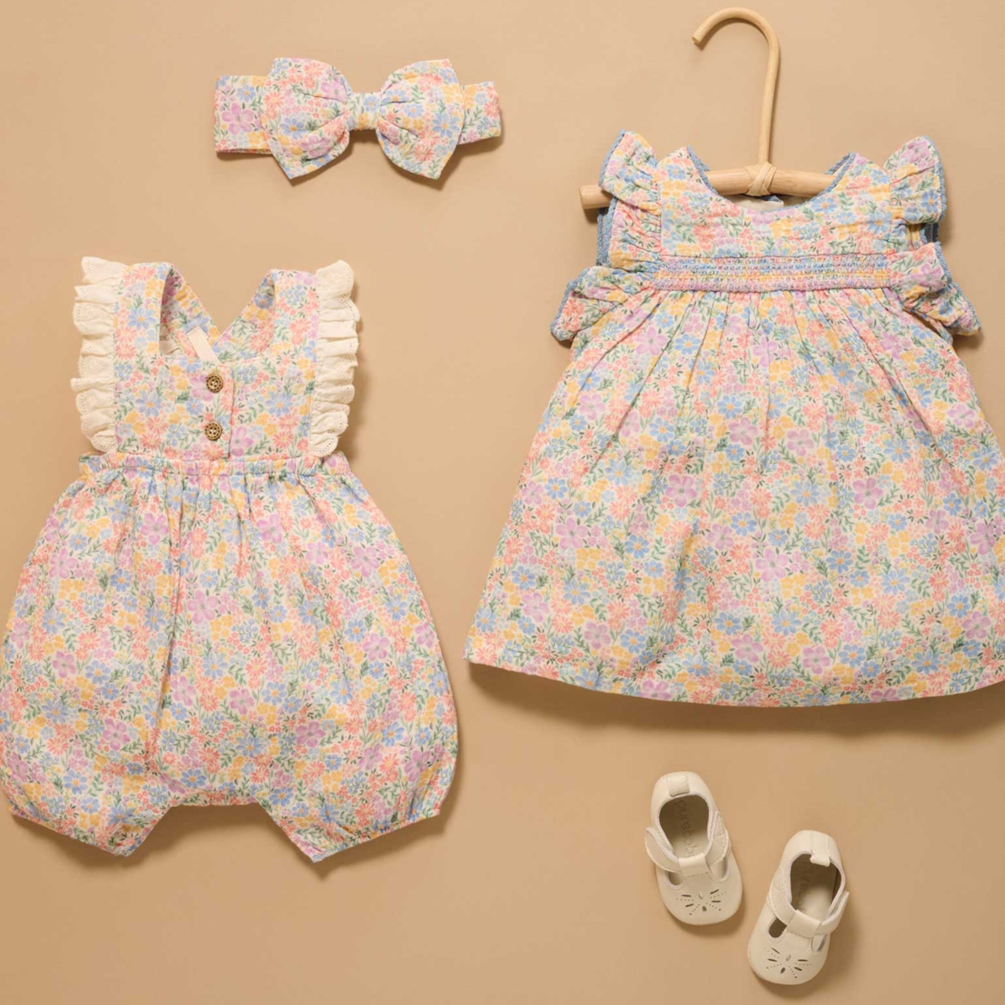 baby girl floral lace romper onesie organic 