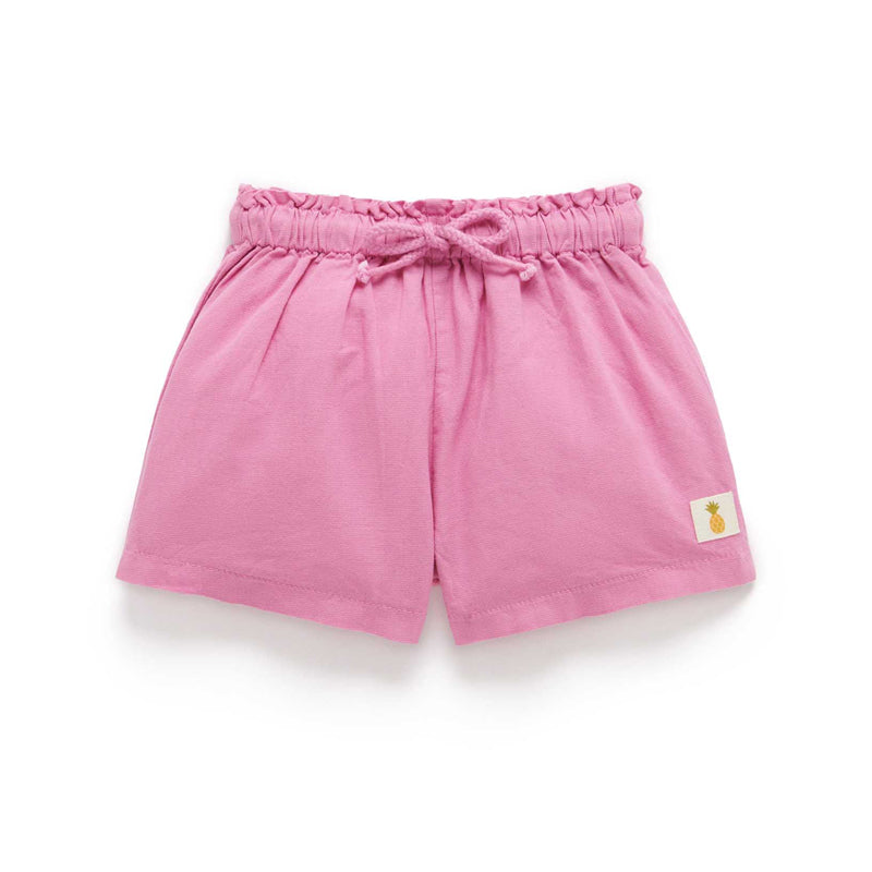 purebaby linen blend shorts baby toddler shorts pink