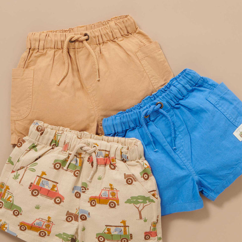 purebaby kids linen blend shorts