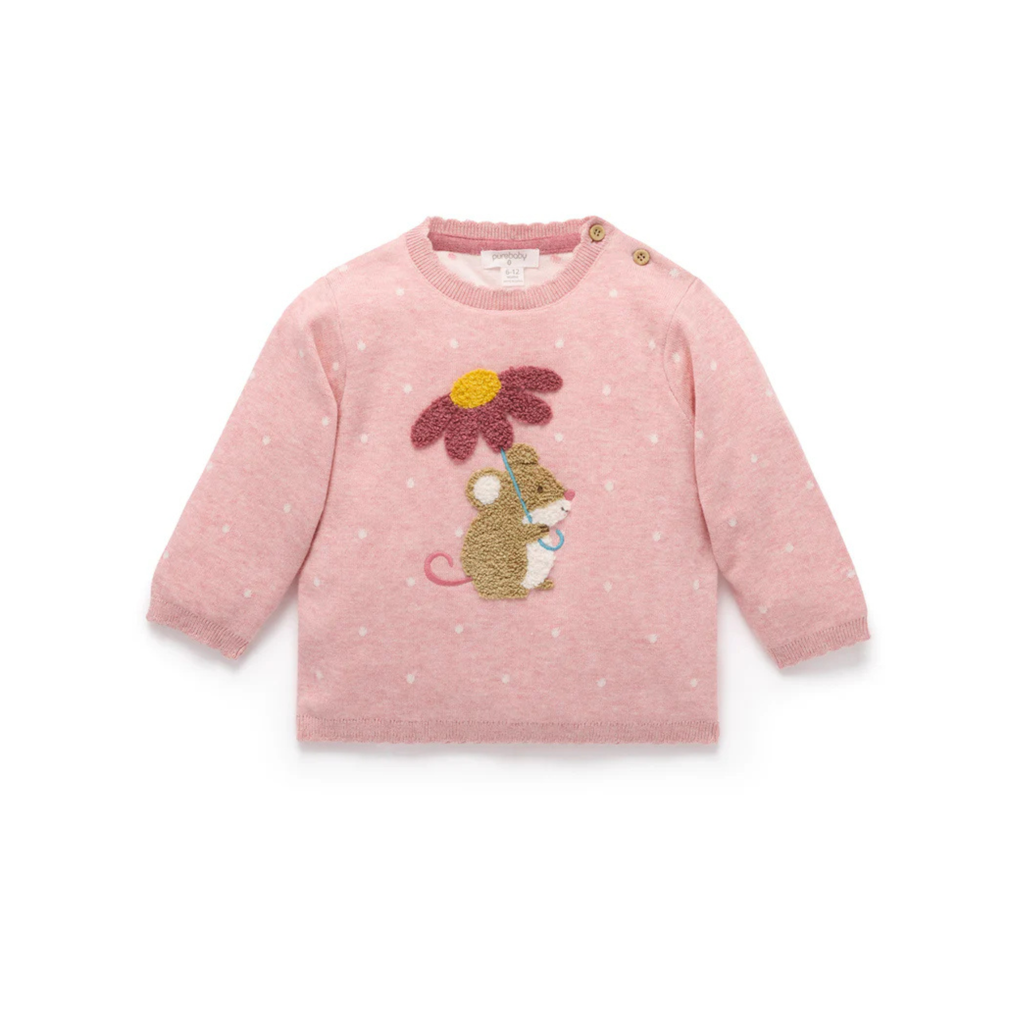 purebaby little mouse jumper baby sweater winter clothes
