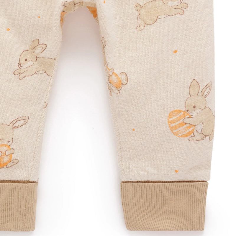 purebaby organic long sleeve textured pyjama set PJ set easter bunny kids pj