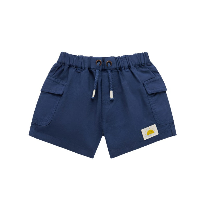 purebaby marine linen blend shorts kids shorts organic cotton shorts