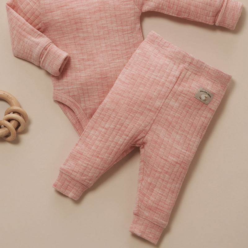 merino wool baby leggings rosie pink baby travel wear