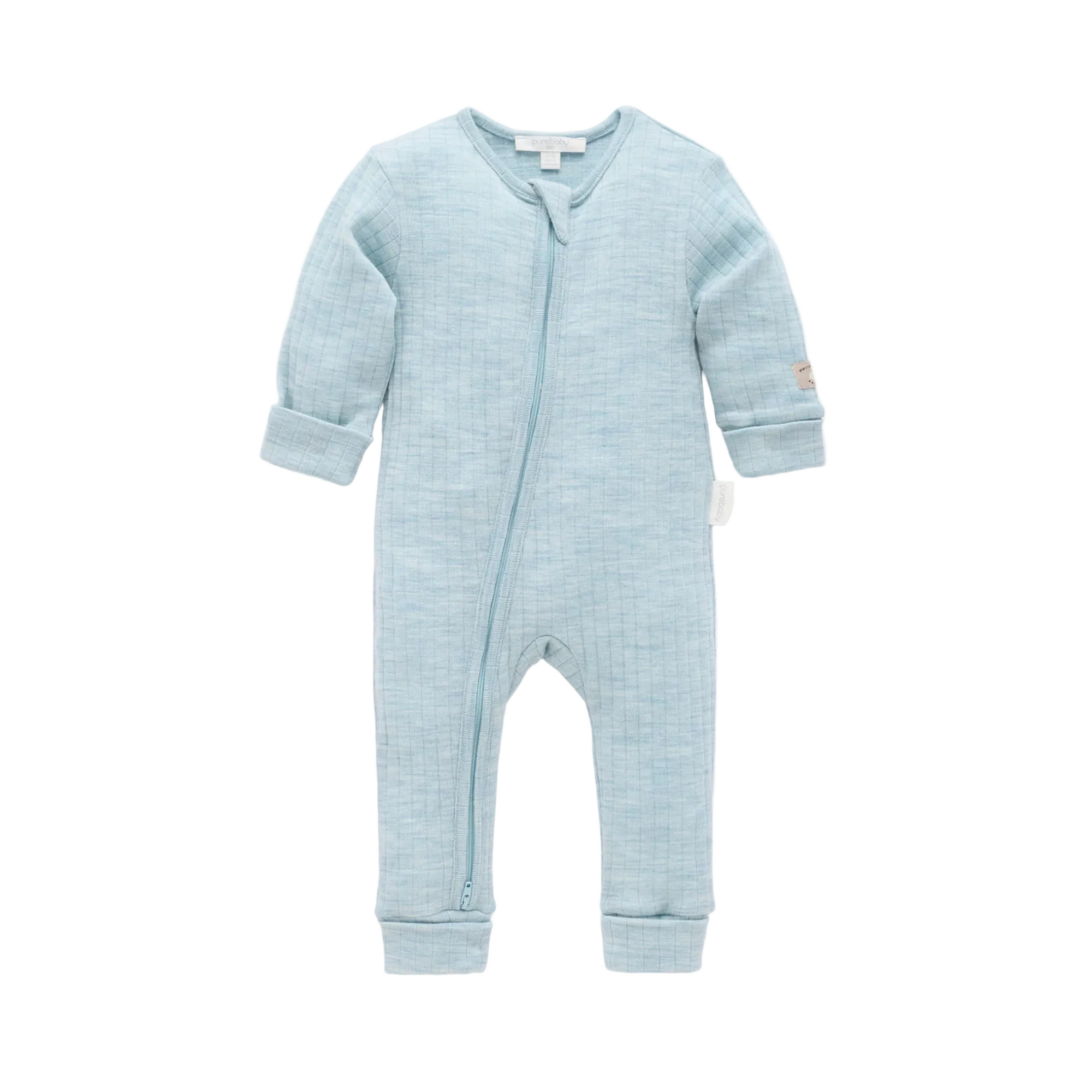 purebaby organic merino wool growsuit moonstone baby travel
