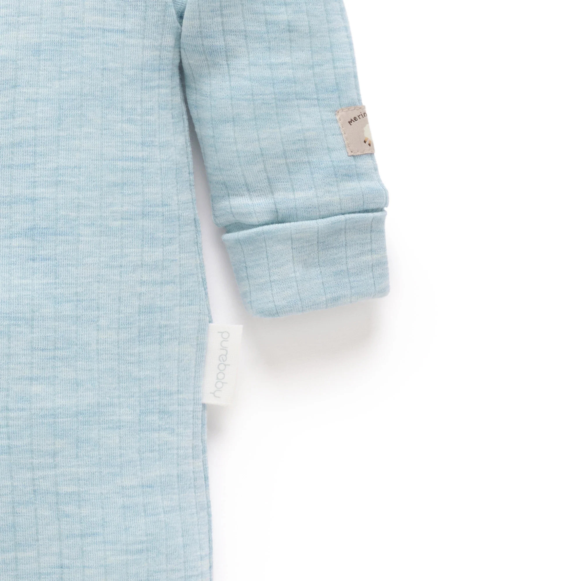 purebaby organic merino wool growsuit moonstone baby travel