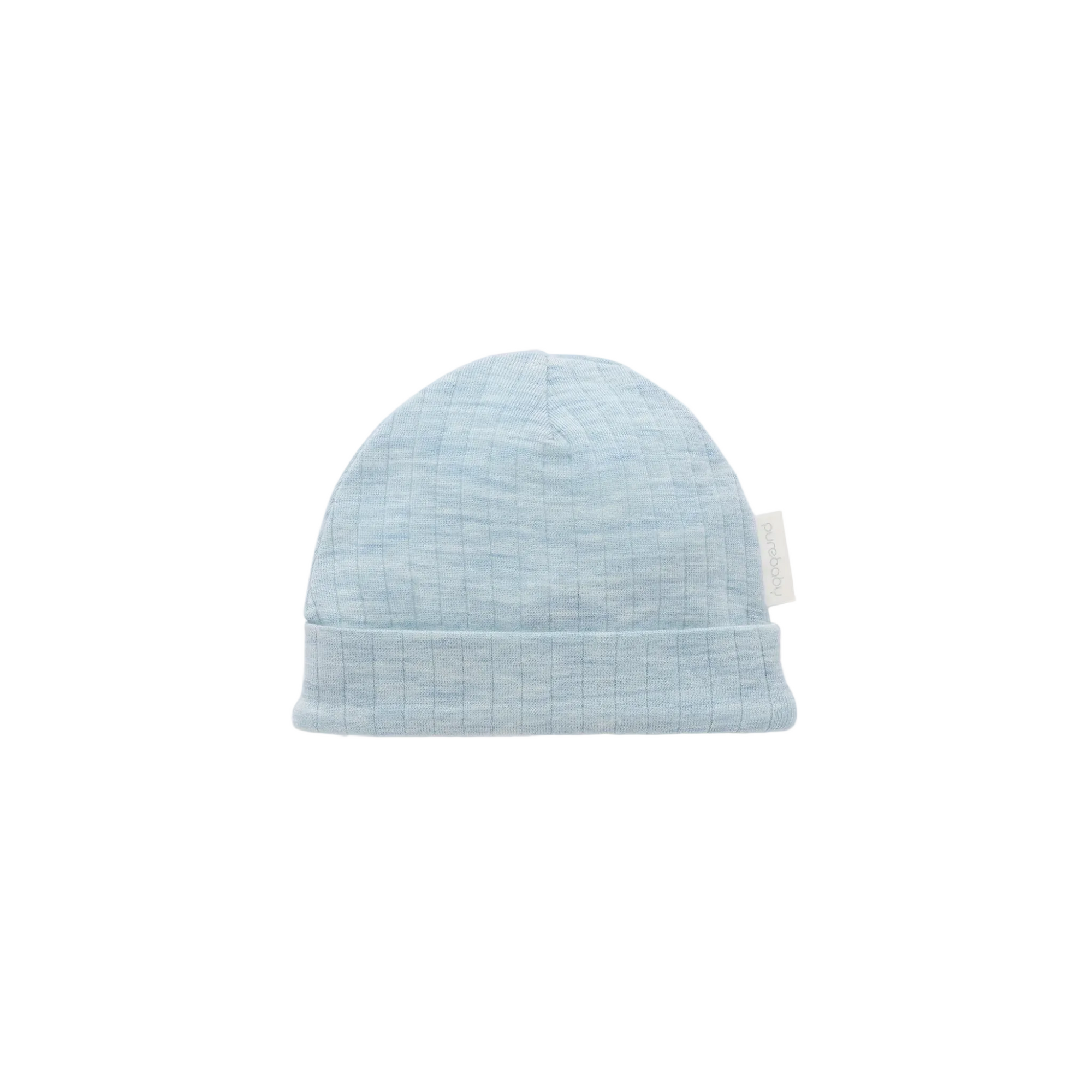 purebaby organic merino wool beanie hat moonstone newborn baby travel