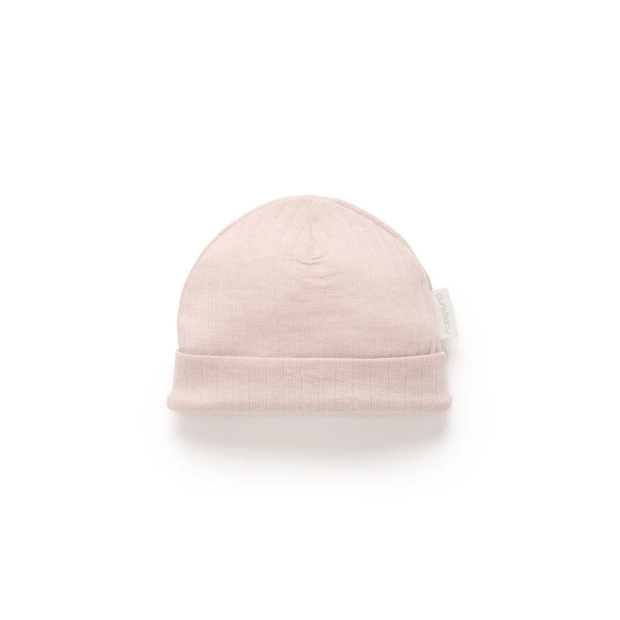 purebaby organic merino wool hat pink