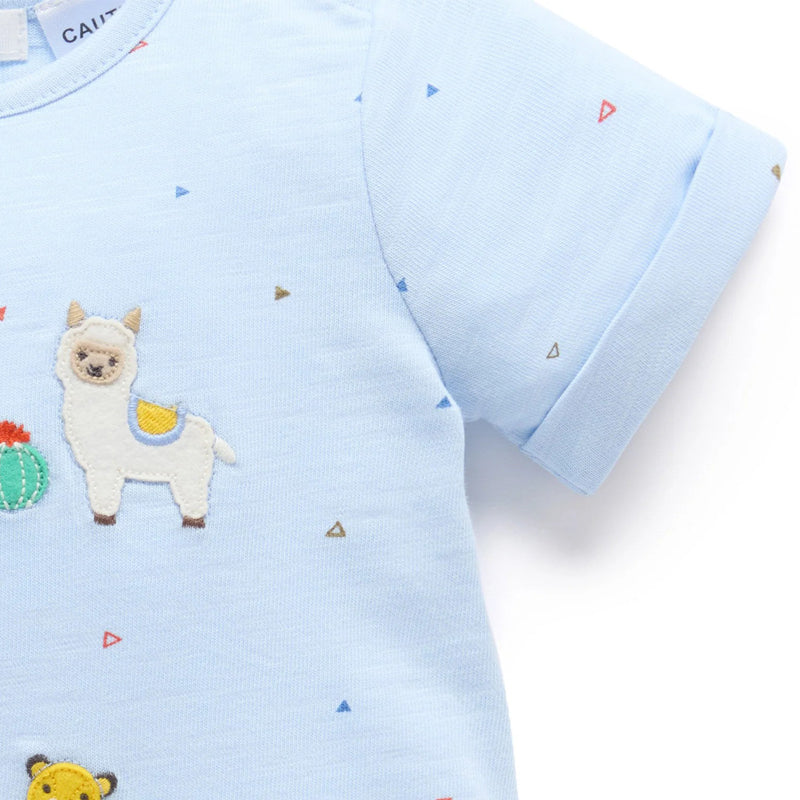 purebaby organic baby clothes animal fiesta short growsuit bodysuit