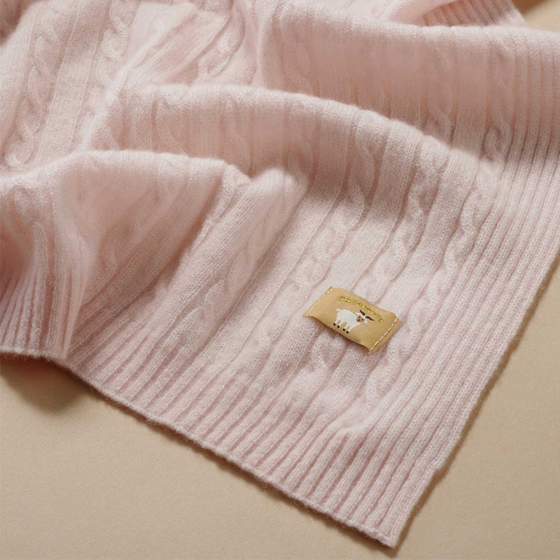purebaby organic baby cashmere blanket pink