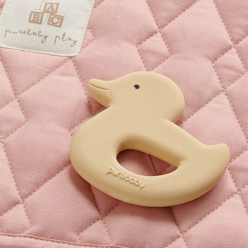 purebaby organic baby teether duck teether