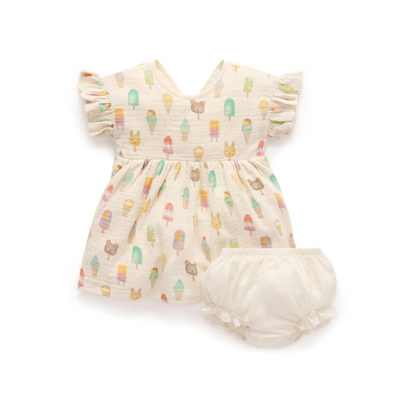 purebaby organic gelati dress baby dress kids dress