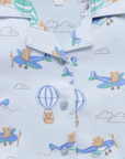 purebaby organic skies the limit button up pj set baby boy organic cotton clothes