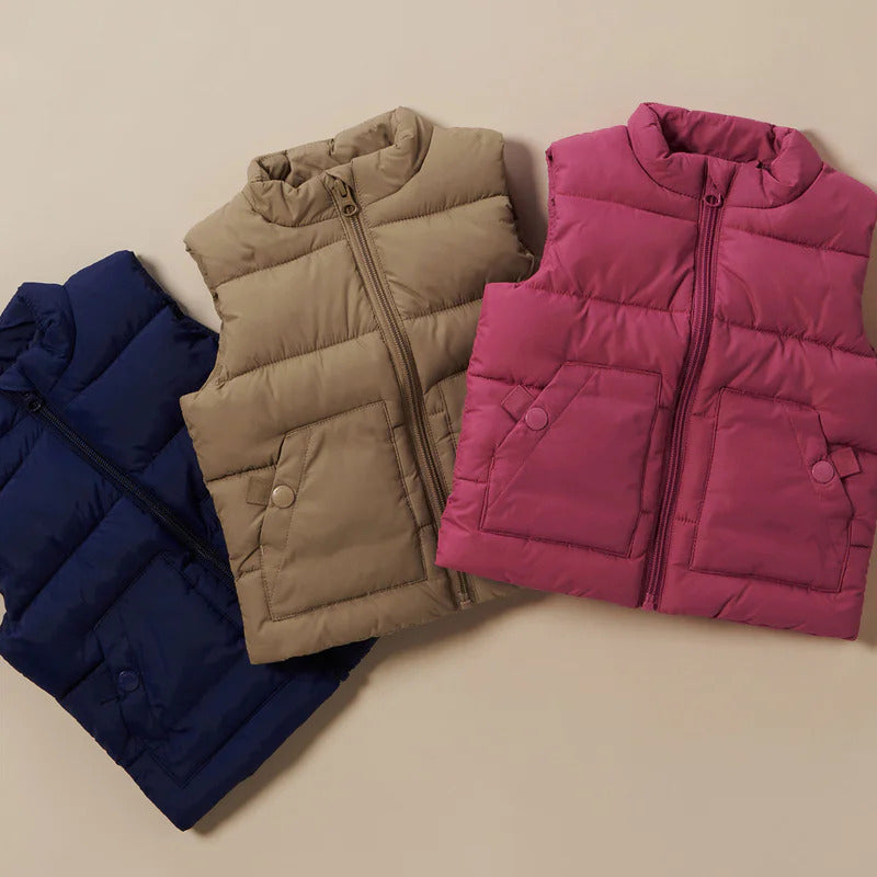 purebaby organic baby winter puffer vest puffer jacket