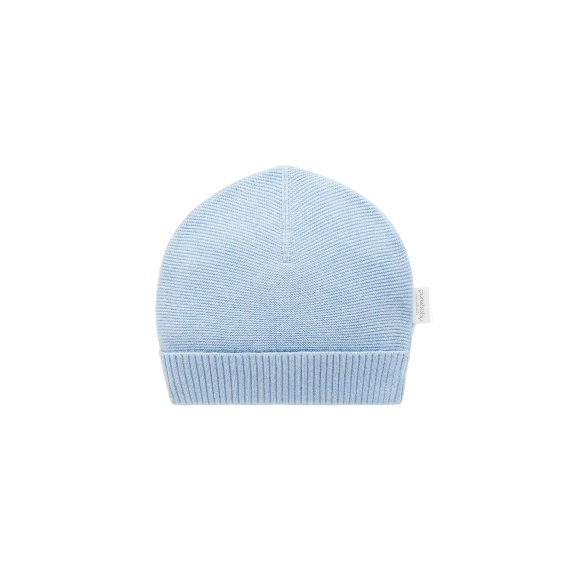 purebaby organic cotton newborn baby beanie hat