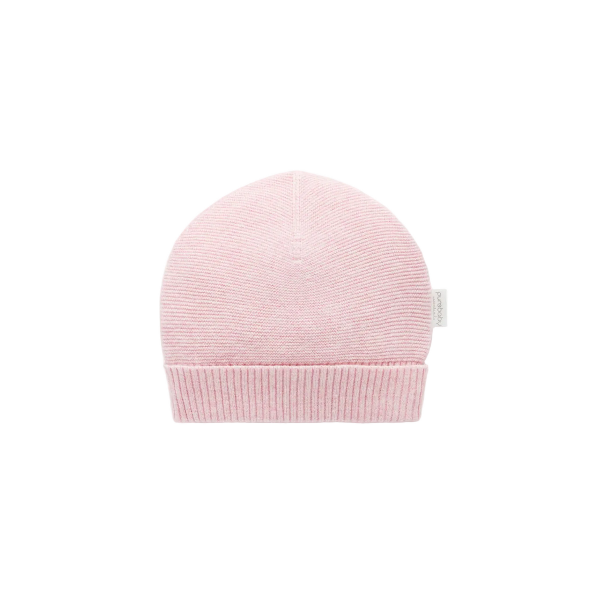 purebaby organic cotton newborn baby beanie hat