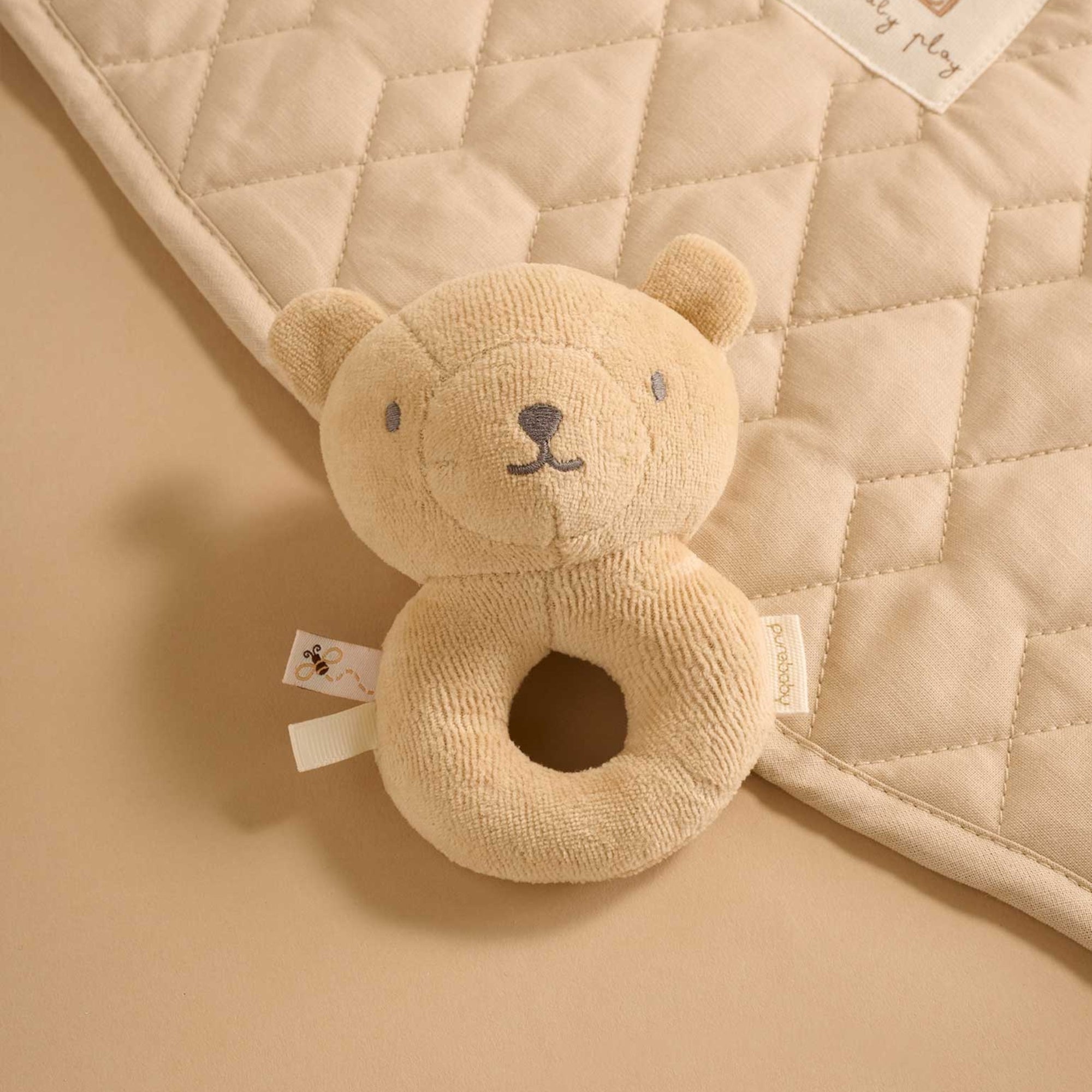 purebaby organic baby rattle toy