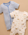 purebaby organic newborn baby short romper