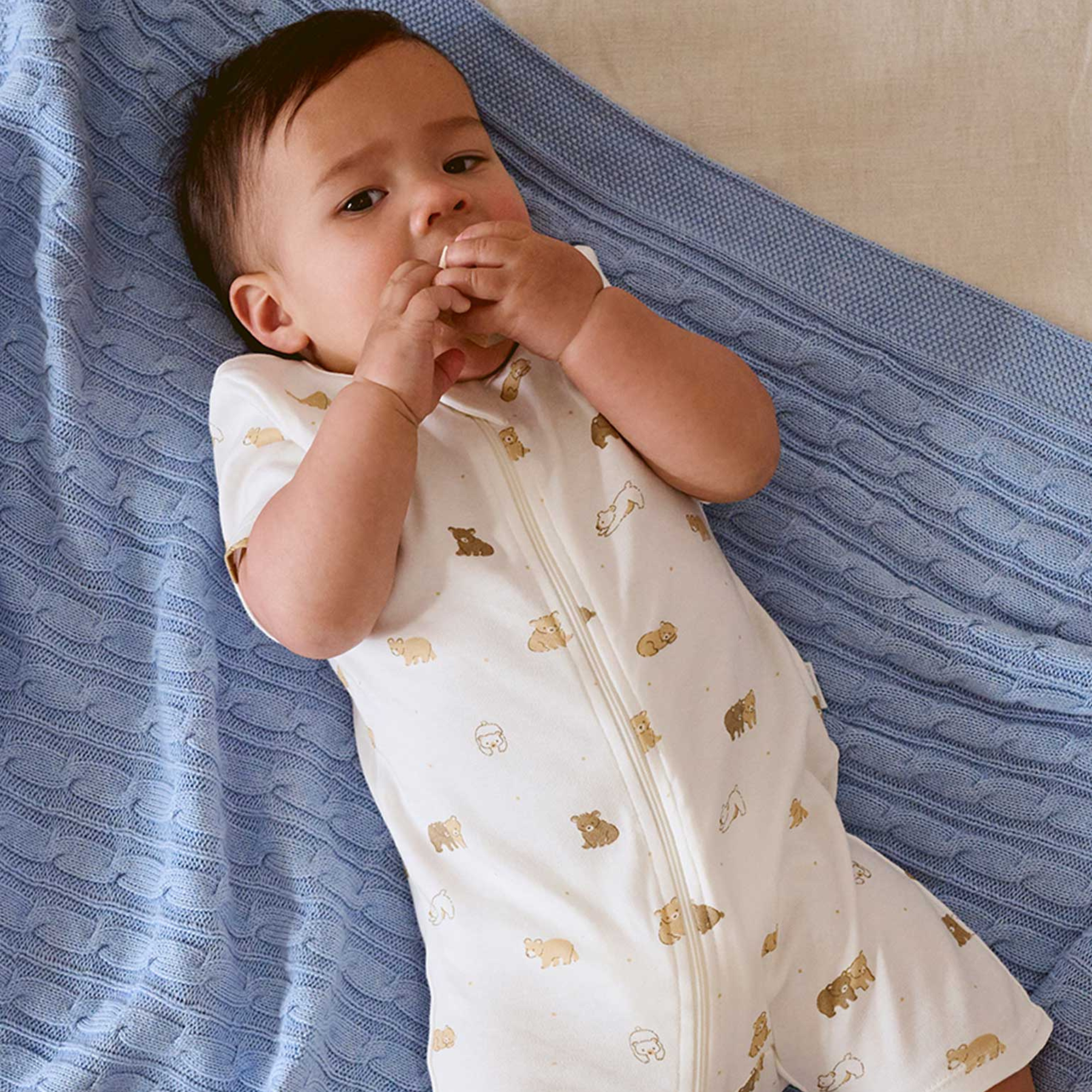purebaby organic newborn baby short romper