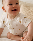 purebaby organic newborn baby short romper