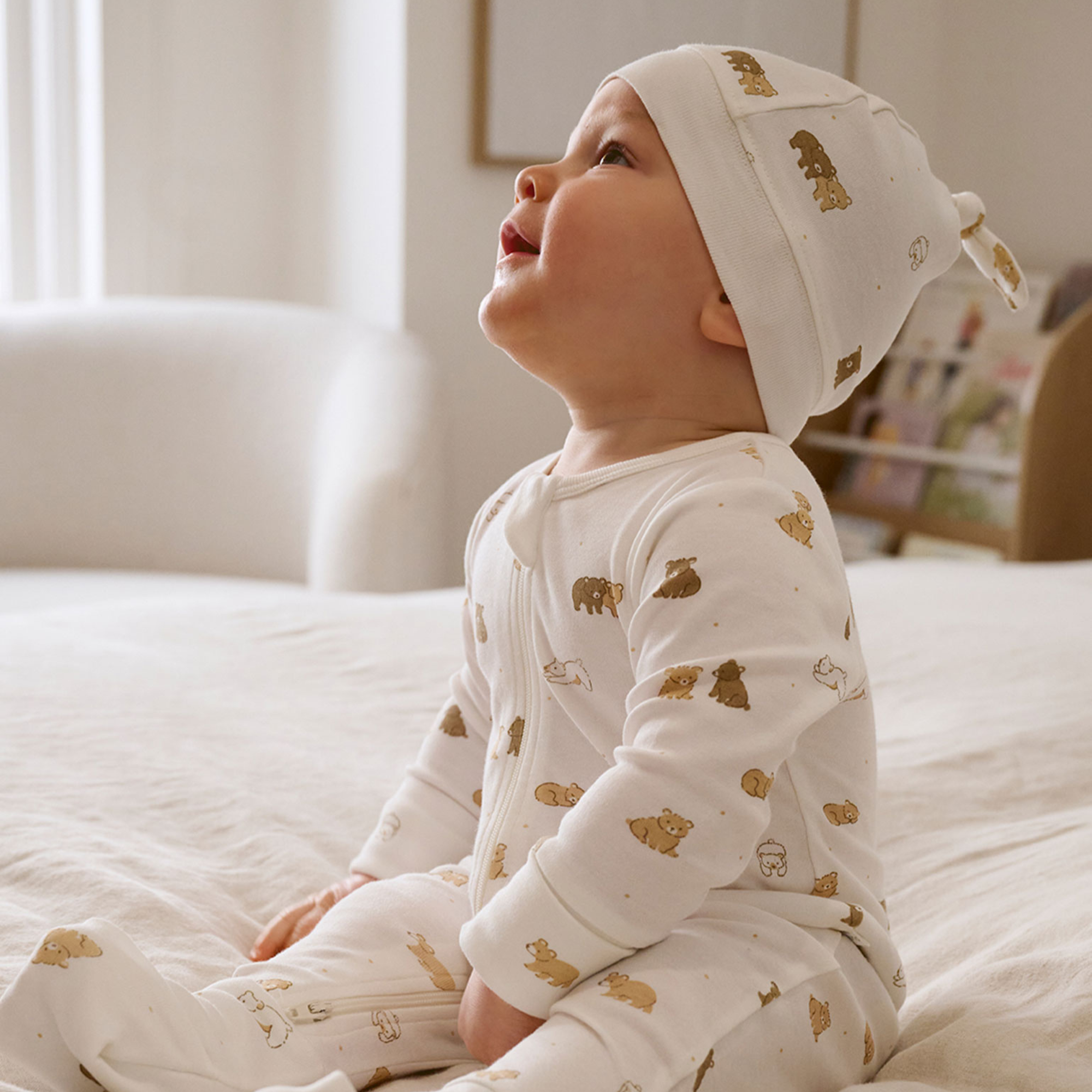 purebaby organic cotton newborn baby romper growsuit