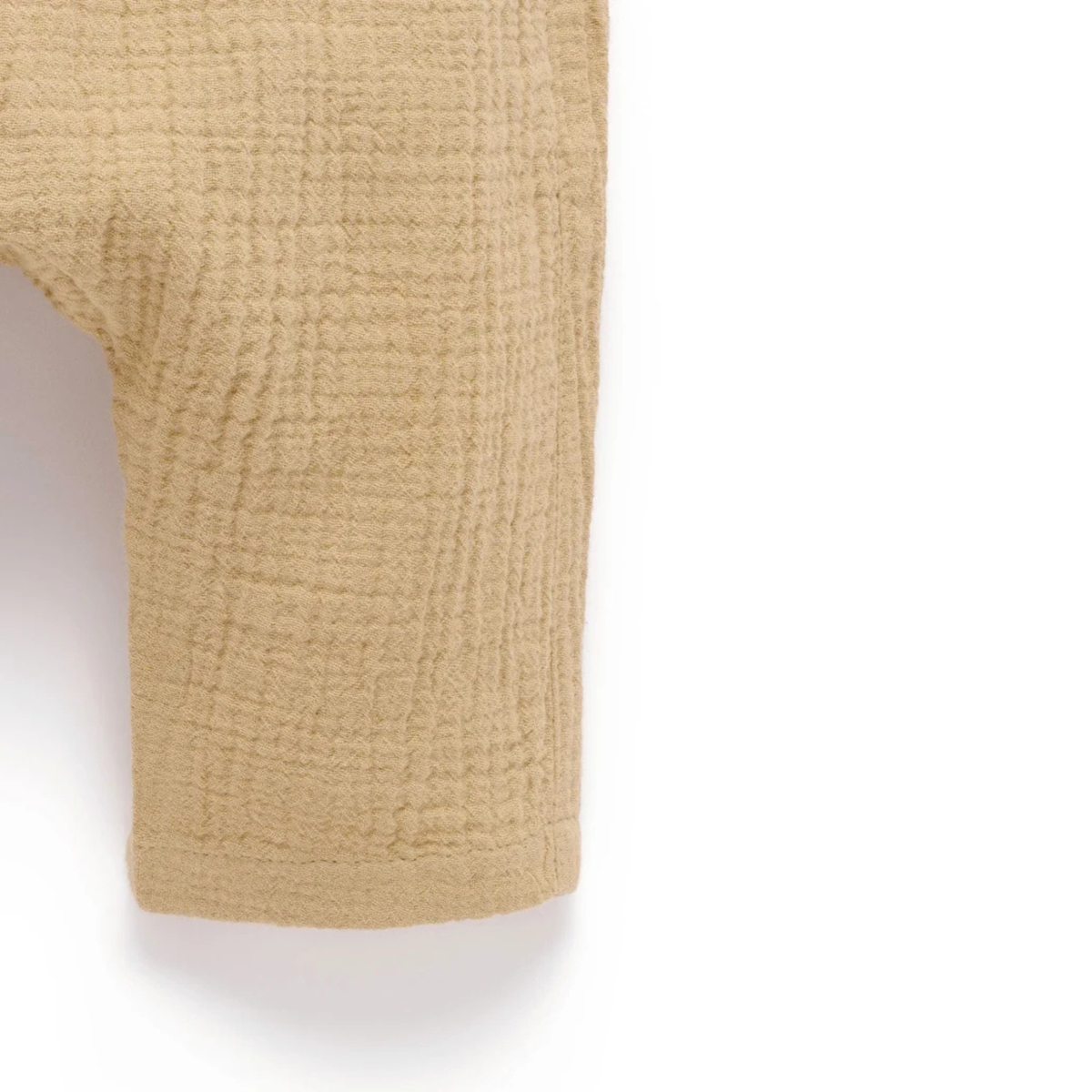 purebaby organic cotton baby clothes slouchy crinkle pants beige