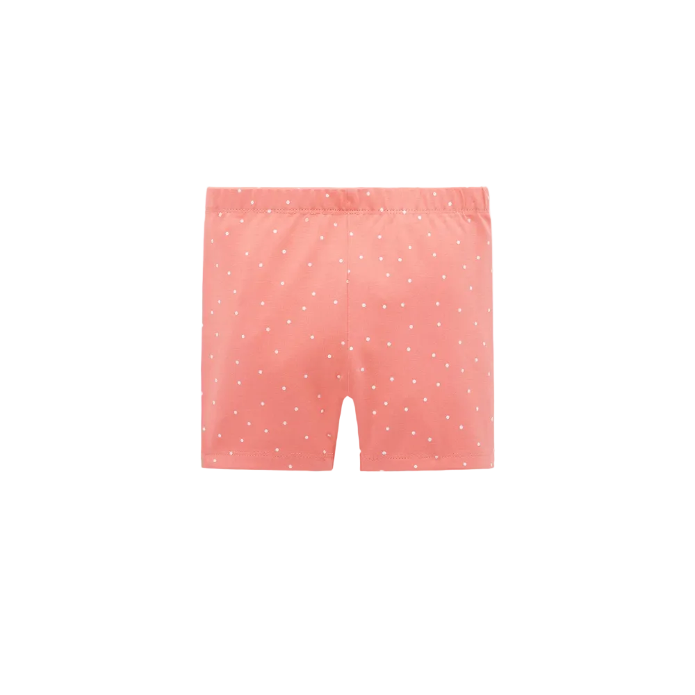 purebaby organic pink polka dot shorts girls