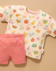 purebaby organic pink polka dot shorts girls